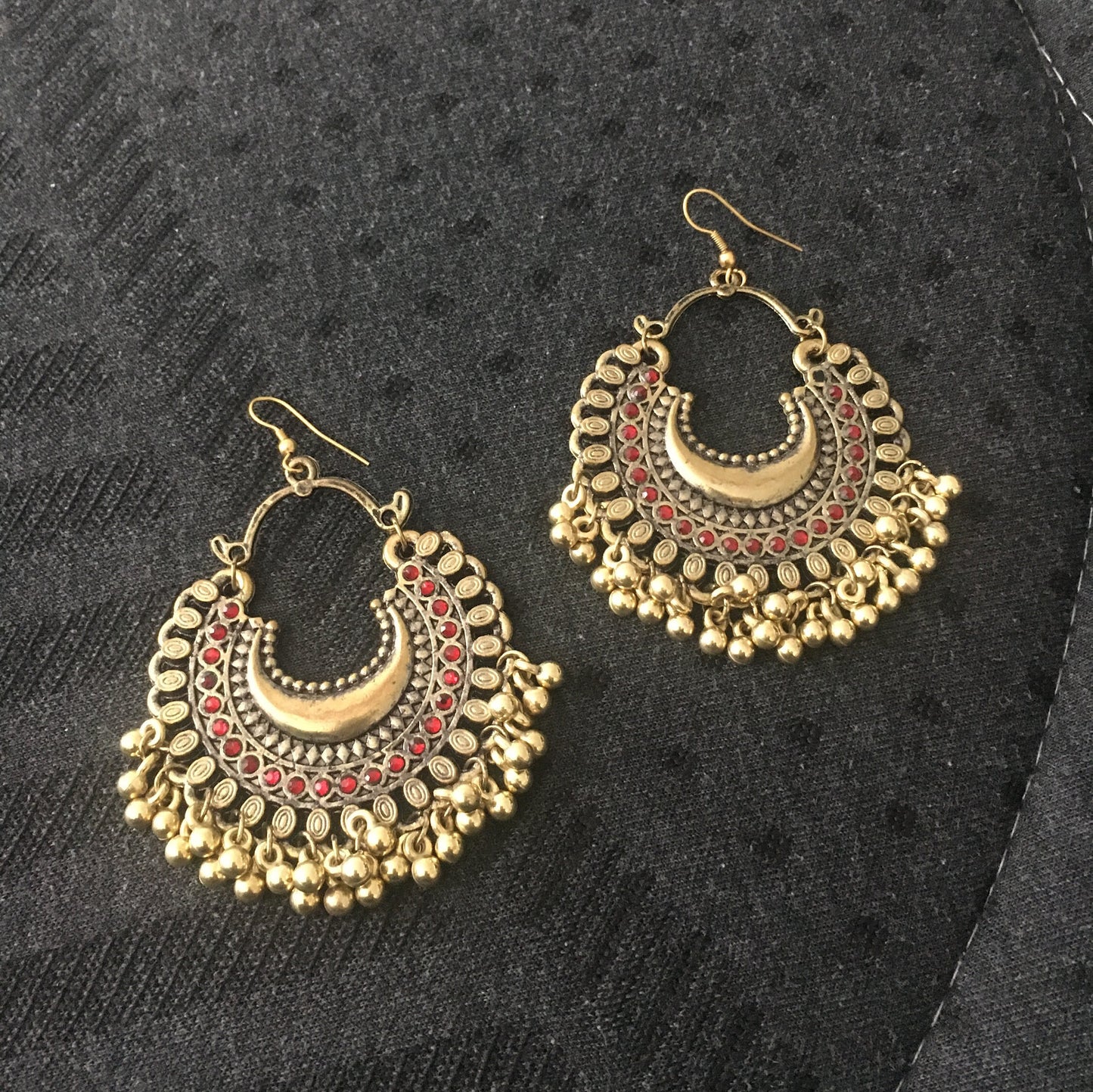 Boho Oxidsed gold Afghani earring