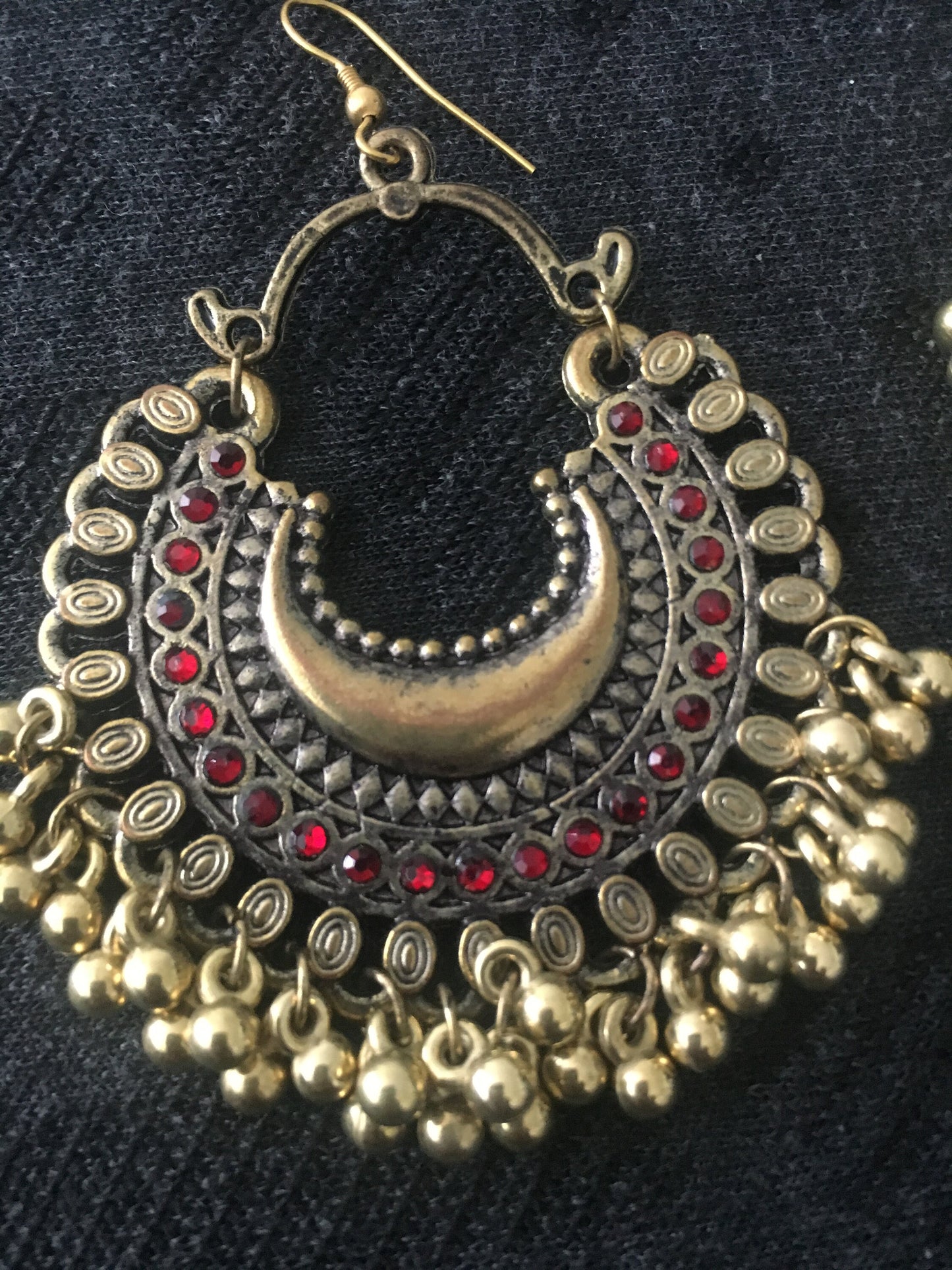 Boho Oxidsed gold Afghani earring